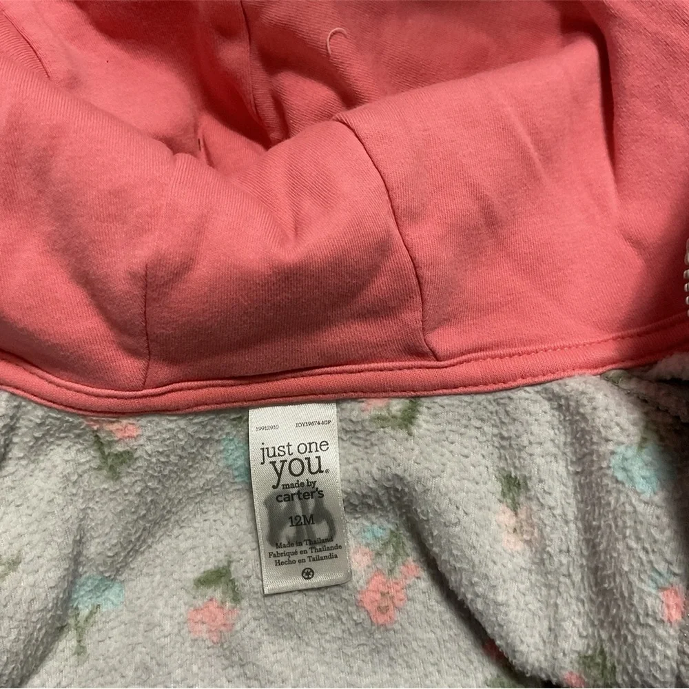 CARTERS SIZE 18 MONTH ZIP FRONT HOODIE VERY GENTLY WORN